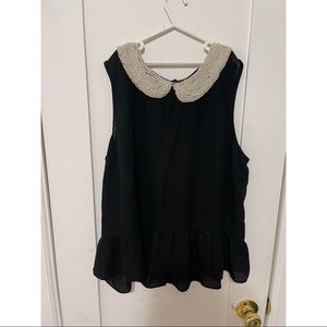 White Jeweled Tank Top Blouse